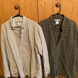 (2) Columbia Button Down Shirts XL